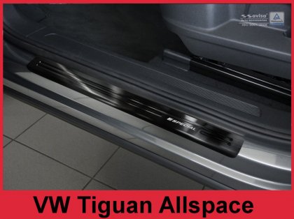 Prahové ochranné nerezové lišty Avisa Volkswagen Tiguan II Special grafitové