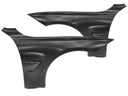 Přední sportovní blatníky s LED blinkry pro BMW F32 F33 F36 2013-2019 black edition M style