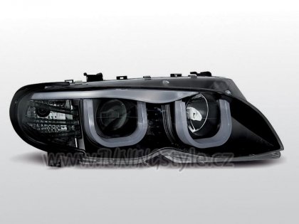 Přední světla angel eyes 3D BMW E46 01-05 sedan/touring černá