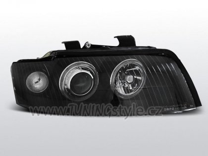 Přední světla angel eyes Audi A4 8E B6 00-04 D1S xenon černá