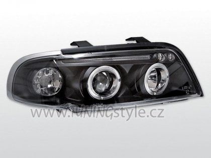 Přední světla Angel Eyes AUDI A4 B5 95-98 černá