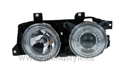Přední světla angel eyes BMW E32 / E34 chromové