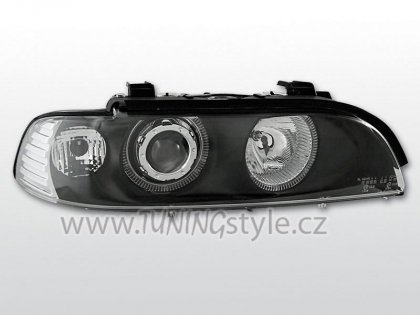 Přední světla angel eyes BMW E39 95-03 černá