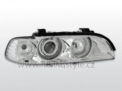 Přední světla angel eyes BMW E39 95-03 chrom