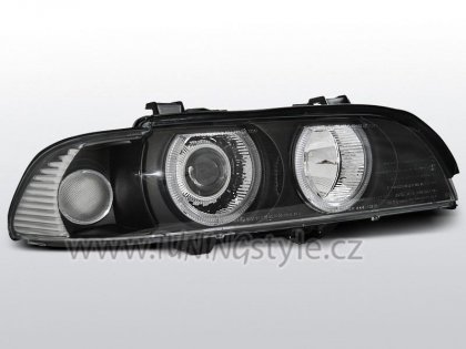 Přední světla angel eyes BMW E39 D2S xenon 95-00 černá