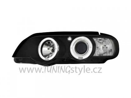 Přední světla angel eyes BMW X5 E53 99-03 černá