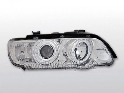 Přední světla angel eyes BMW X5 E53 99-03 chrom