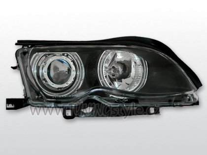 Přední světla angel eyes CCFL BMW E46 limo/touring 01-05 - černé