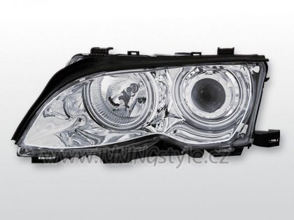 Přední světla angel eyes CCFL BMW E46 limo/touring 01-05 - chromové