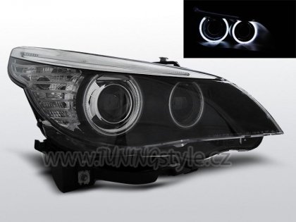 Přední světla angel eyes CCFL BMW E60/E61 03-04 xenon D2S černá