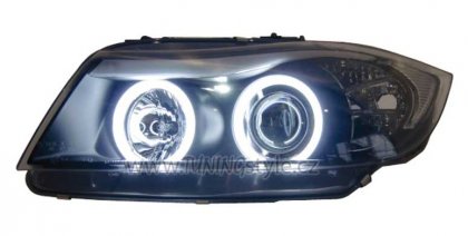 Přední světla angel eyes CCFL BMW E90/E91 05-08 černá