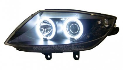 Přední světla angel eyes CCFL BMW Z4 05-08 černá