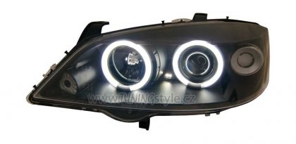 Přední světla angel eyes CCFL Opel Astra G 98-03 černá