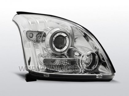 Přední světla angel eyes CCFL Toyota Land Cruiser 120 03-09 chrom