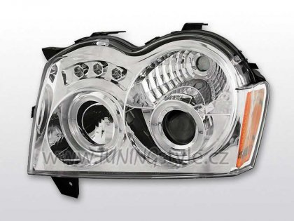 Přední světla angel eyes Chrysler Jeep Grand Cherokee 05-08 chrom