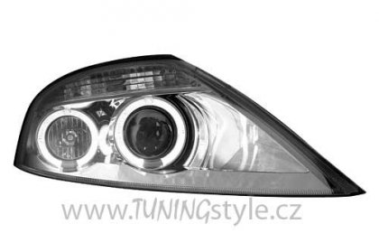 Přední světla angel eyes Citroen C3 02-09 chromové