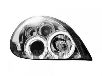 Přední světla angel eyes Citroen Xsara 00-05 chrom