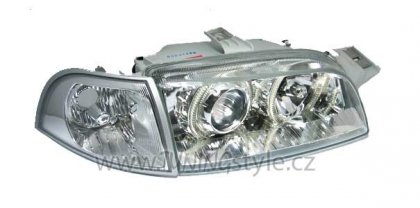 Přední světla angel eyes Fiat Punto 1 93-99 chromové