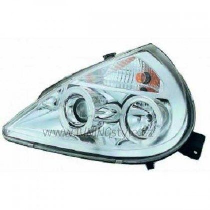 Přední světla angel eyes Ford Fiesta 01-05 chromové