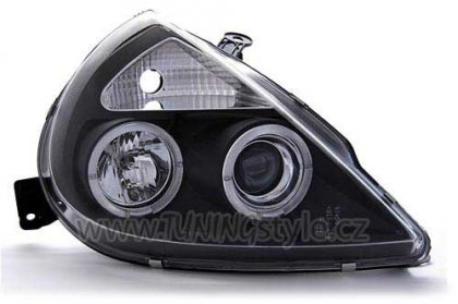 Přední světla angel eyes Ford Ka černé