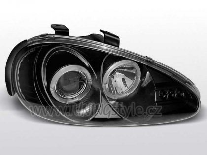 Přední světla angel eyes Mazda MX3 91-98 černá