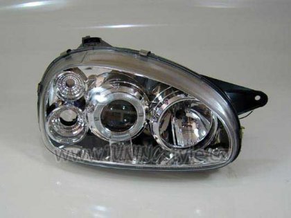 Přední světla - angel eyes Opel Corsa B chromové