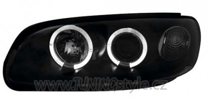 Přední světla angel eyes Opel Omega černé