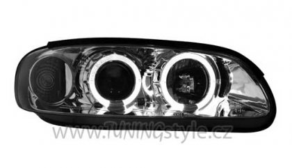 Přední světla angel eyes Opel Omega chromové