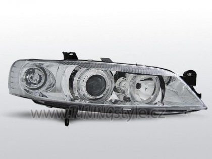 Přední světla angel eyes Opel Vectra B - chromové 99-02