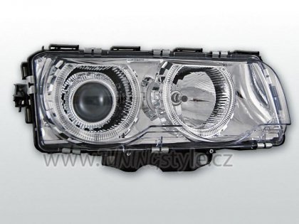 Přední světla angel eyes s BMW E38 98-01 chrom