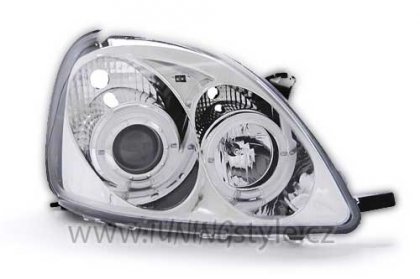 Přední světla angel eyes Toyota Yaris 98-04 chromové