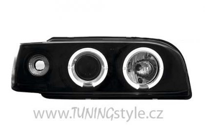 Přední světla angel eyes Volvo 840/850 92-96 černá