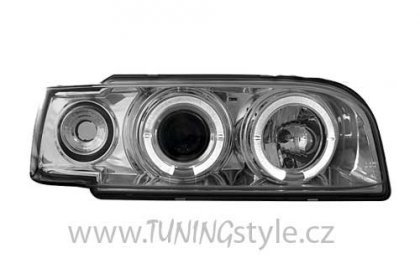 Přední světla angel eyes Volvo 840/850 92-96 chromové