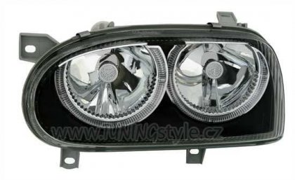 Přední světla angel eyes VW Golf 3 černé