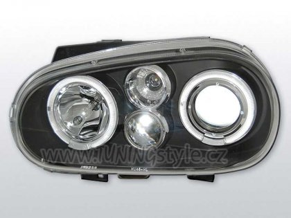 Přední světla angel eyes VW Golf IV/4 (97-06) černá