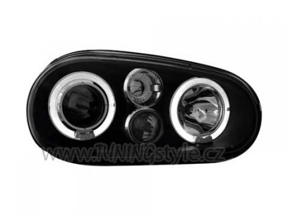 Přední světla Angel Eyes VW Golf IV 97-06 černá