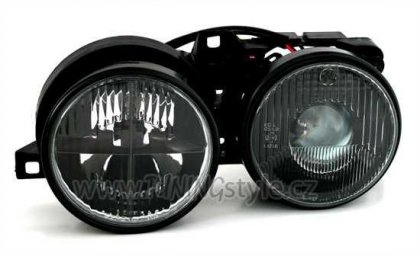 Přední světla BMW E30 82-94 černá s křížem