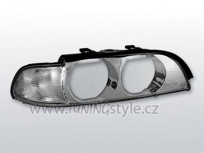 Přední světla BMW E39 95-00 kryty světel, náhradní sklo chrom
