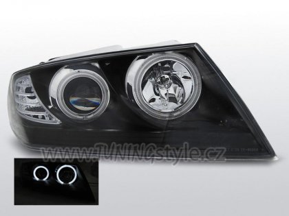 Přední světla CCFL Angel Eyes Škoda Octavia II 04-08 černá