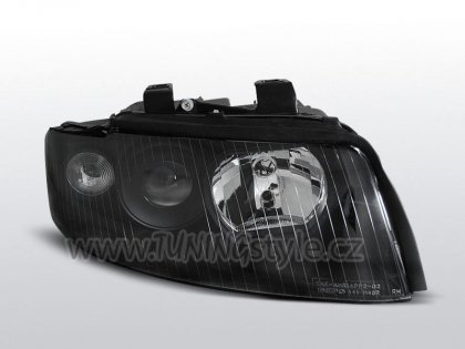 Přední světla čirá Audi A4 B6 00-04 černá