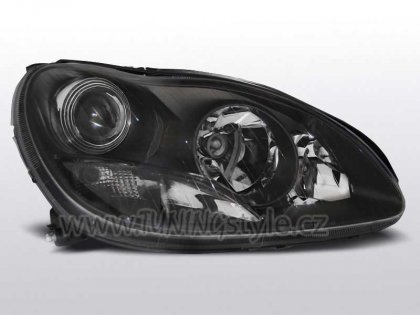 Přední světla čirá Mercedes-Benz S W220 98-05 černá