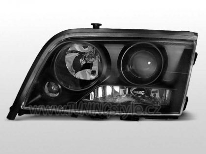 Přední světla čirá Mercedes-Benz Třída C W202 (93-00) černá
