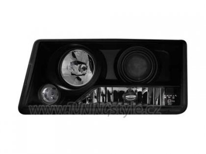 Přední světla čirá Mercedes Benz W201 190E 82-93 černá