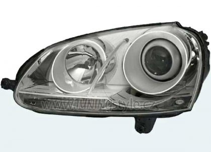 Přední světla čirá s LED VW Golf V / 5 chrom HELLA