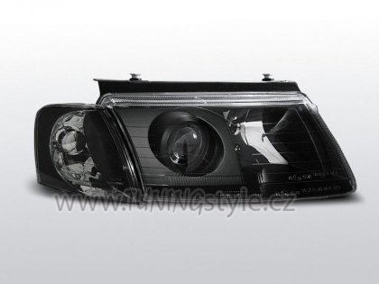 Přední světla čirá VW Passat 3B 96-00 černá