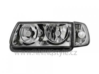 Přední světla čirá VW Polo 6N 95-98 chrom