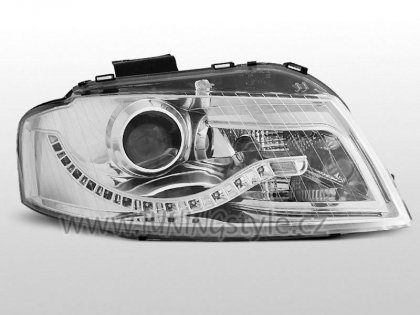 Přední světla devil eyes AUDI A3 8P 03-08 chrom