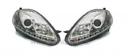 Přední světla Devil Eyes Fiat Grande Punto 08-09 chromové