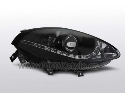 Přední světla Devil eyes LED FIAT Bravo II 07- černá