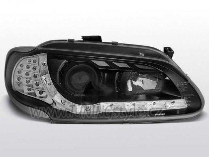 Přední světla devil eyes Renault Megane 96-99 černá LED blinkr